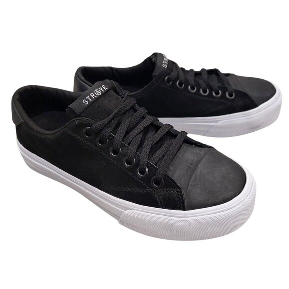 Straye Stanley Suede Low Top Skate Shoe in Black Cream NWOT Mens 4 Womens 5.5 - Picture 3 of 9